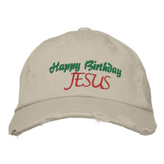 HAPPY BIRTHDAY JESUS Ladys Christmas Cap Bestickte Baseballkappe