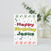 Happy Birthday Jesus Postkarte (Stehend Vorderseite)