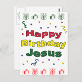 Happy Birthday Jesus Postkarte (Vorne/Hinten)
