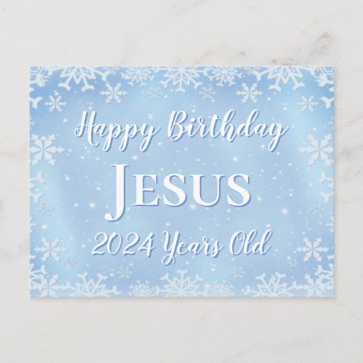 Happy Birthday Jesus Postkarte (Vorderseite)
