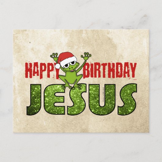 Happy Birthday Jesus Postkarte (Vorderseite)