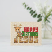 Happy Birthday Jesus Postkarte (Stehend Vorderseite)