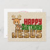 Happy Birthday Jesus Postkarte (Vorne/Hinten)