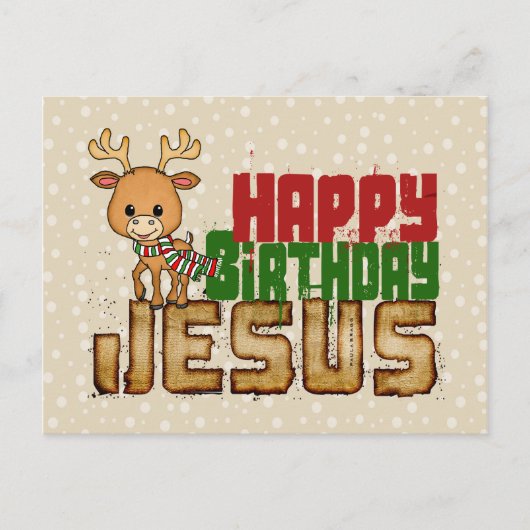 Happy Birthday Jesus Postkarte (Vorderseite)