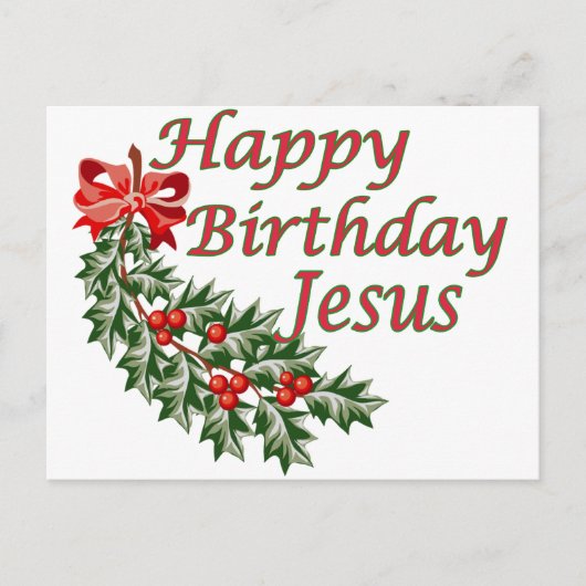 Happy Birthday Jesus Postkarte (Vorderseite)