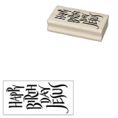Happy Birthday Jesus Real Weihnachtskalligraphie Gummistempel (Stempel)