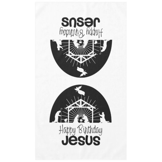 Happy Birthday Jesus Tischdecke (Vorderseite)