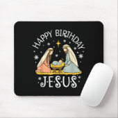 Happy Birthday Jesus Ugly Christmas Sweater Christ Mousepad (Mit Mouse)