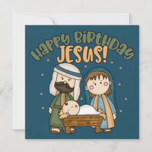 Happy Birthday Jesus Weihnachts Grußkarte Mitteilungskarte