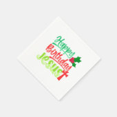 Happy Birthday Jesus Xmas Merry Christmas Gift Serviette (Ecke)