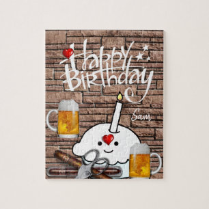 Happy Birthday Jigsaw Puzzle Beer