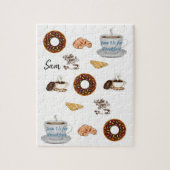 Happy Birthday Jigsaw Puzzle Kaffee Donuts (Vertikal)