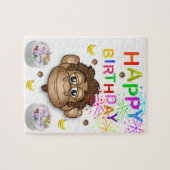 Happy Birthday Jigsaw Puzzle Monkey (Horizontal)