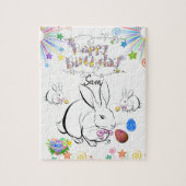 Happy Birthday Jigsaw Puzzle Rabbit (Vertikal)