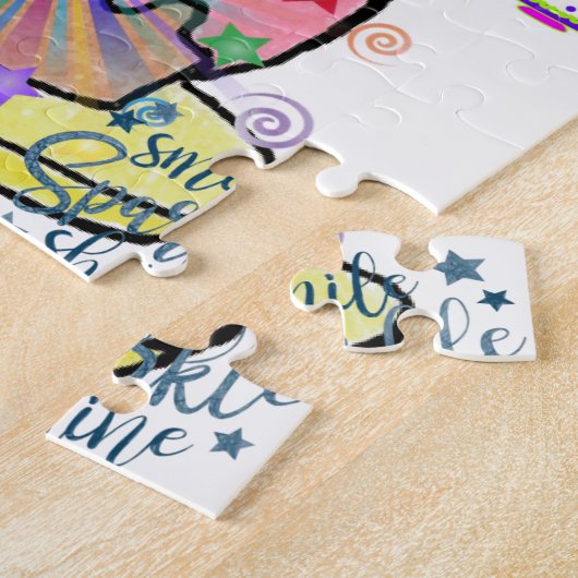 Happy Birthday Jigsaw Puzzle Rainbow (Seite)