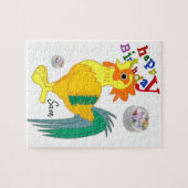 Happy Birthday Jigsaw Puzzle Rooster (Horizontal)