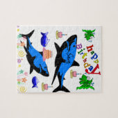 Happy Birthday Jigsaw Puzzle Shark (Horizontal)