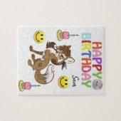 Happy Birthday Jigsaw Puzzle Wolf (Horizontal)