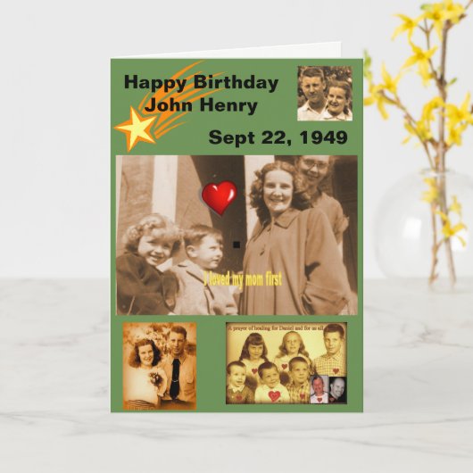 HAPPY BIRTHDAY JOHN KARTE (Gelbe Blume)