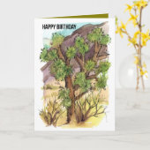 Happy Birthday Joshua Tree Wüste Landschaft Karte (Gelbe Blume)