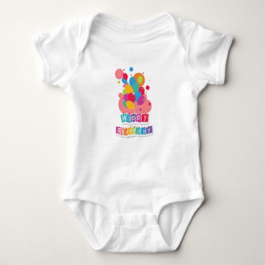 Happy Birthday – Joyful Celebration Design Baby Strampler (Vorderseite)