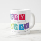Happy Birthday Jumbo-Tasse (Vorderseite Rechts)