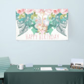 Happy Birthday Jungle Animals Girl Geburtstag Banner (Messeveranstaltung)