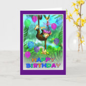 Happy Birthday Jungle style 002 Karte (Gelbe Blume)