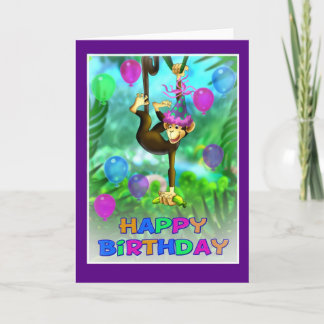 Happy Birthday Jungle style 002 Karte