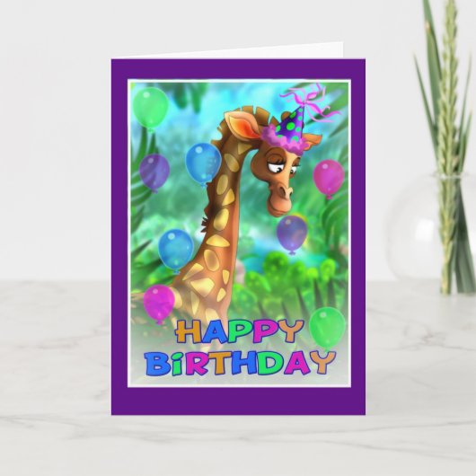 Happy Birthday Jungle style 005 Karte (Vorderseite)