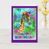Happy Birthday Jungle style 005 Karte (Gelbe Blume)