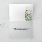 Happy Birthday Junting Grazing Deer Wildlife Karte (Innenseite)