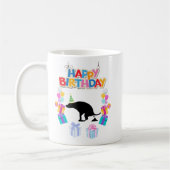 Happy Birthday Kackend Hund Kaffeetasse (Links)