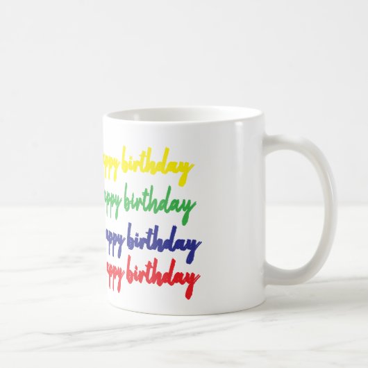 Happy Birthday Kaffee Tasse (Rechts)