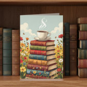 Happy Birthday | Kaffee und Bücher Karte