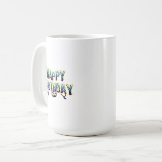 Happy Birthday Kaffeetasse (Vorderseite Links)