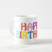 Happy Birthday Kaffeetasse (Vorderseite Links)