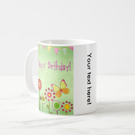 Happy Birthday Kaffeetasse (Vorderseite Links)