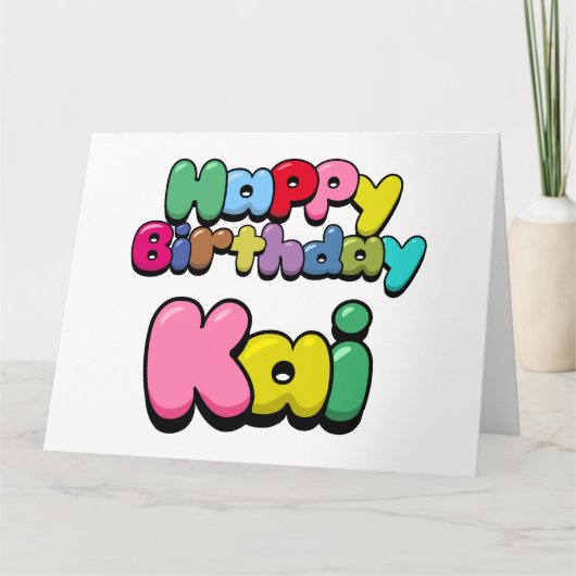 Happy Birthday Kai Karte (Vorderseite)
