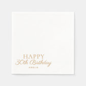Happy Birthday Kalligraphie Personalisiert Serviette (Vorderseite)