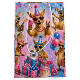 Happy Birthday Känguru-Designs Mittlere Geschenktüte