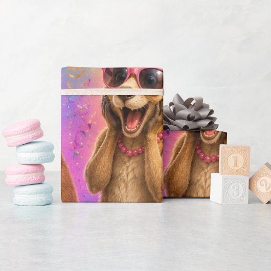 Happy Birthday Känguru-Geschenkverpackung Geschenkpapier (Babyparty)