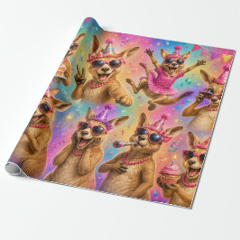 Happy Birthday Känguru-Geschenkverpackung Geschenkpapier
