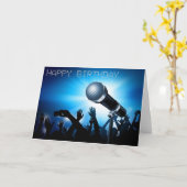 Happy Birthday Karaoke Style Card Karte (Gelbe Blume)