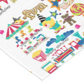Happy Birthday Karneval Circus Kurz Table Runner Kurzer Tischläufer (Ecke)