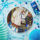 Happy Birthday Karneval Karussell Pferd Foto Spaß Pappteller (Party)