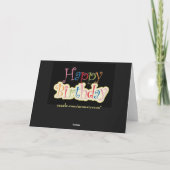 Happy Birthday Karte (Rückseite)
