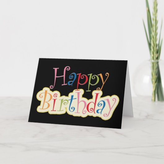 Happy Birthday Karte (Vorderseite)