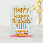 HAPPY BIRTHDAY KARTE (Gelbe Blume)