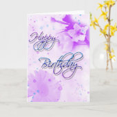 Happy Birthday Karte (Gelbe Blume)